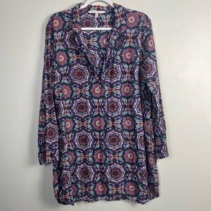 Victoria's Secret Sleep Shirt Womens large Purple Pink Medallion Print Mayfair
